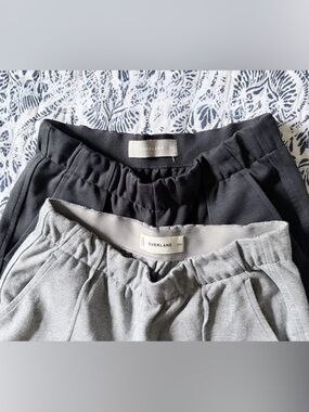 Everlane THE DREAM PANT® bundle of 2 (Black & Gray) Elastic-Waist Joggers